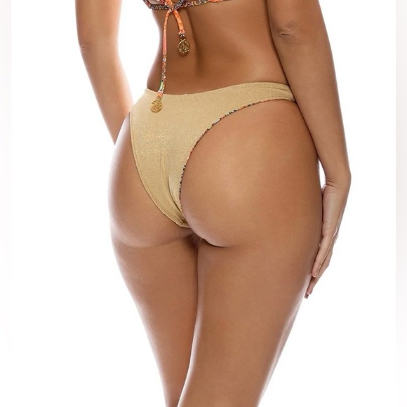 Luli Fama NWT 2024 Seashell Jewel high cut Brazilian reversible bikini bottom - Picture 7 of 13